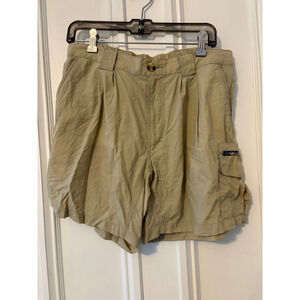 Ex Officio men's Khaki Cargo Shorts M with Blue Accent